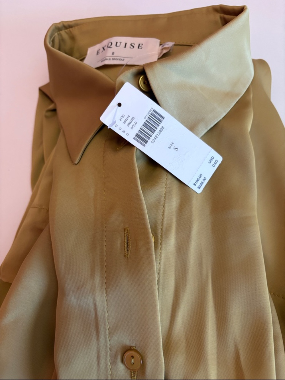 THE TOBIE LONG SLEEVE SATIN MINI SHIRT  DRESS - Picture 8 of 9